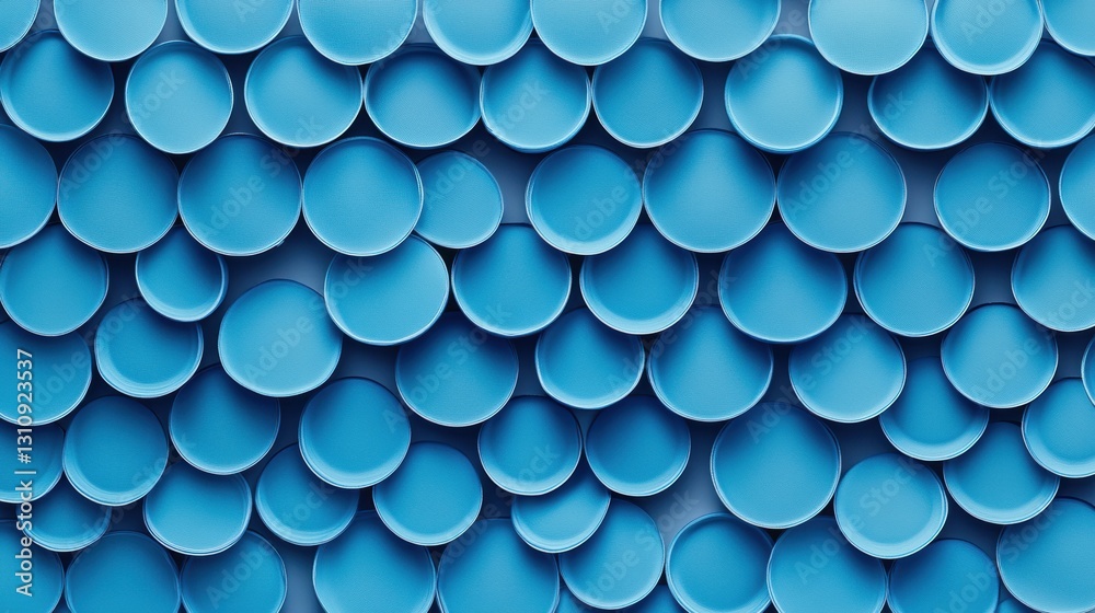 Aufkleber minimalist blue circular grid geometric symmetry in digital design, futuristic tech pattern for inno