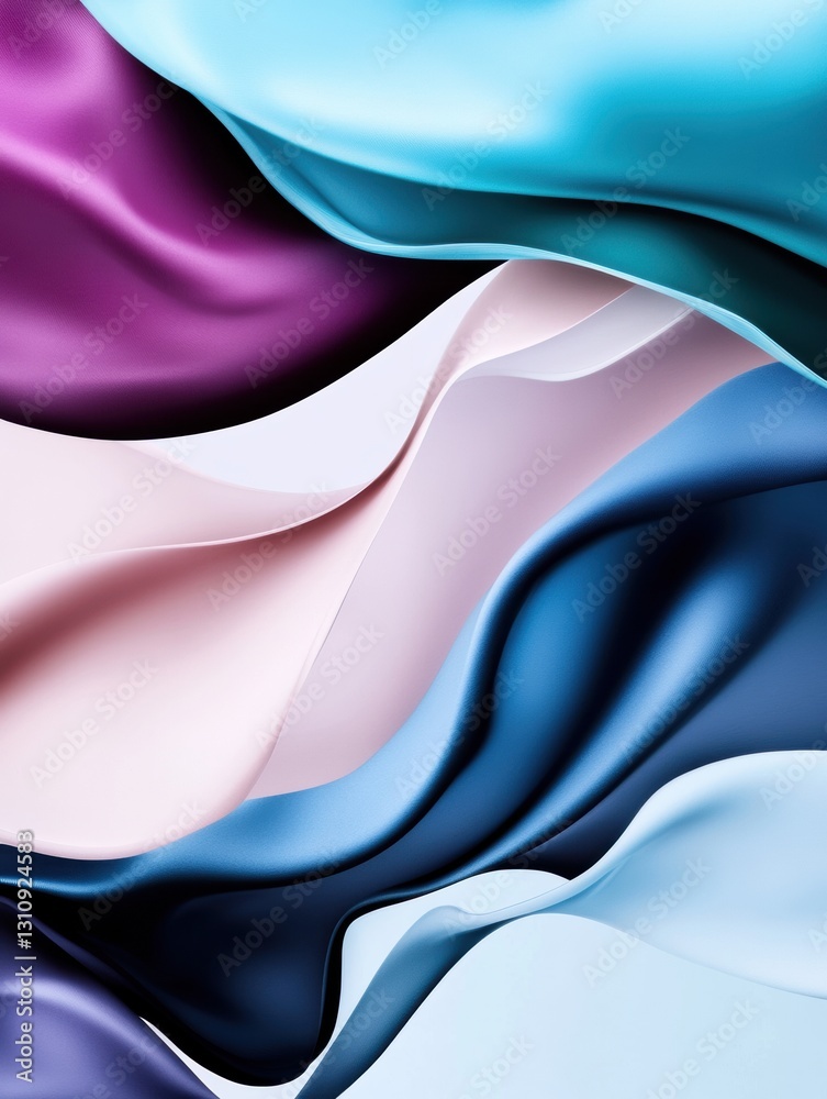Leinwandbilder fluid dynamics iridescent digital silk texture - premium abstract design for luxury branding, creati