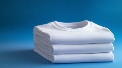 White t-shirts on a clean gradient background, showcasing simplicity and modern design.