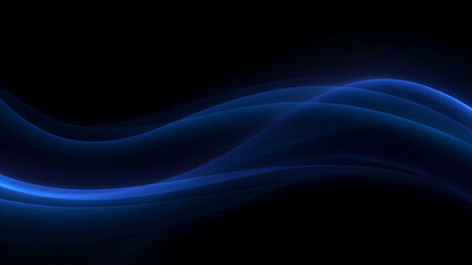 Obraz premium A sleek, ultra-minimalist black background with subtle gradients and soft neon blue streaks