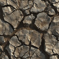 Fototapeta premium Dry cracked earth texture. (1)
