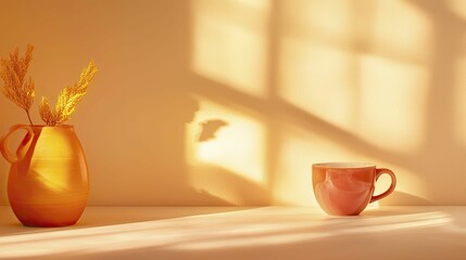 A minimalist calendar with marked flexible work days, along with a cup of coffee, representing productivity and balance.