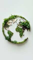 Eco-Conscious Earth Day Narrative Sustainable Global Design with Recycled Botanical Mapping - Green Innovation for Climate Resilience and Corporate Responsibility