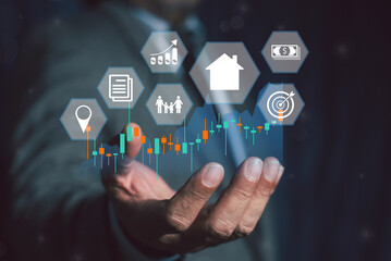 Concept of real estate investment, Buy, own, and sell properties for profit. Cash flow, appreciation, tax advantages. analyzing mortgage loan home and insurance real property mortgage.