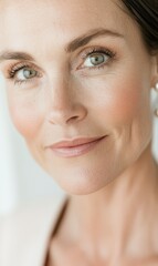 Soft Glow Mothers Day Elegance Luminous Skincare Portrait with Pearl Accents - Nurturing Beauty, Wellness Radiance for Conscious Millennials