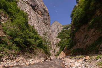 The big Gudialchay river in a beautiful canyon.