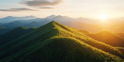 Eco-Conscious Earth Day Serenity Sustainable Mountain Landscape Inspiring Climate Wellness and Green Technology Innovation for Mindful Global Professionals