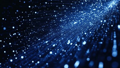 A blue sky with a lot of stars and a bright light