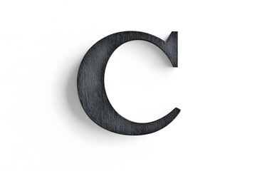 29. Letter C in a neat and minimalistic font on white
