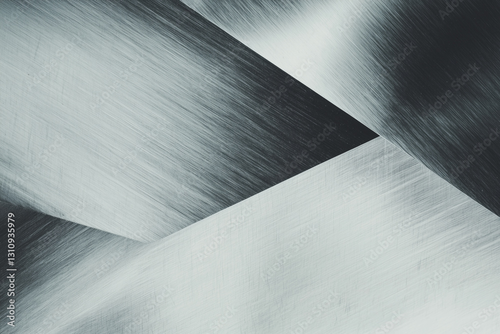 Aufkleber abstract metallic background with overlapping brushed metal triangles