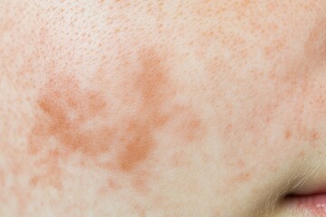 Fototapeta premium Skin close-up highlighting birthmark with smooth texture and detail