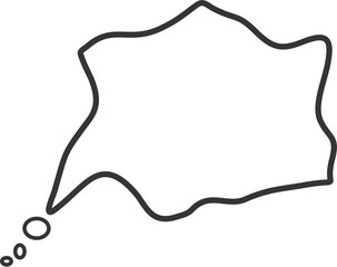 Call out shape for text. Thought bubble blank vector illustration
