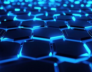 Obraz premium A blue background with a pattern of hexagons