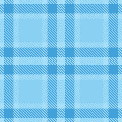 Metallic Robin's Egg Blue and Pastel Azure Seamless Tartan Fabric Design