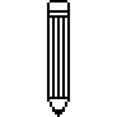 Outline pencil. 8 pencil icon. Pencil pixel style 