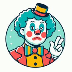 clown cartoon vector illustration