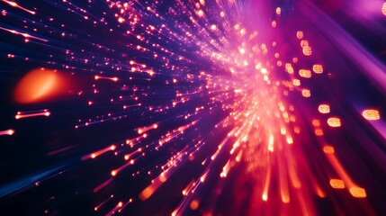 Naklejka premium A Long-Exposure Abstract Cityscape at Night 