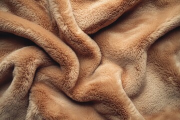 Beige faux fur fabric texture