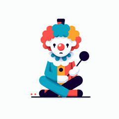 clown cartoon vector illustration