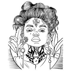 Fototapeta premium hand drawing for coloring book illustration