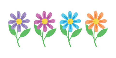 A vector set of colors highlighted on a background