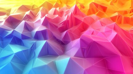 Obraz premium A colorful wallpaper with a colorful background of polygons 