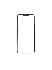 "Modern Smartphone Design with Notch Display and Sleek Black Frame on White Background"