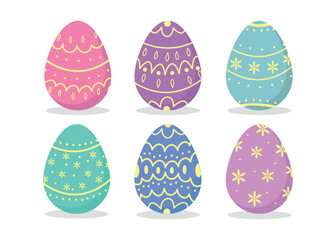 A spring set of Easter eggs for festive decoration