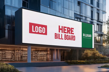 Huge outdoor billboard mockup for advertising display in urban setting