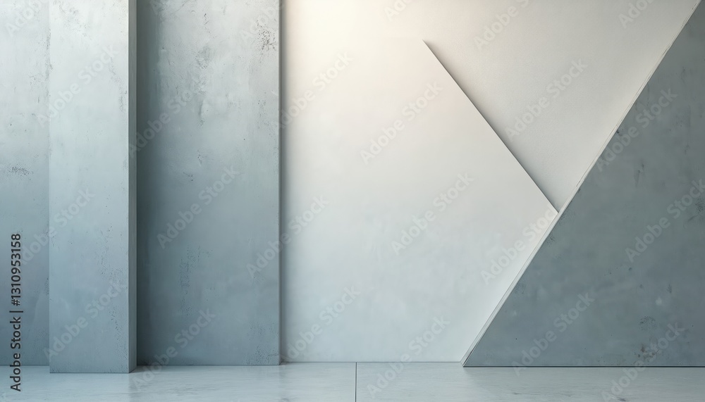 Poster minimalist geometric background with soft muted tones, modern design. geometric shapes create modern