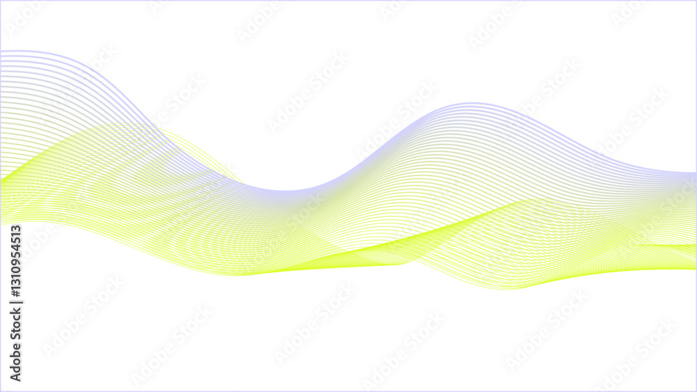 Canvas Prints abstract colorful transparent wavy lines flowing on white background. curved lines of bright colors 