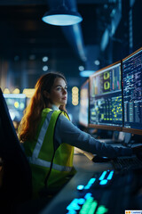 Focused Professional Working at Computers