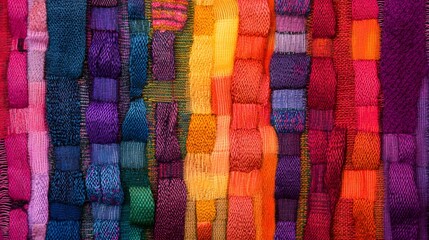 Chromatic Tapestry: A mesmerizing weave of vibrant colored threads intertwines to create a tapestry of textures and hues, offering a spectrum of artistic expression.