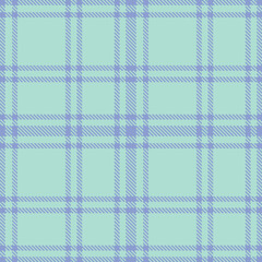 Rich Periwinkle Blue Seamless Tartan with Smoky Duck Egg Blue accents Fabric Design