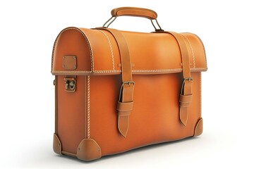 Stylish brown leather briefcase with elegant detailing, perfect for professionals seeking sophistication.