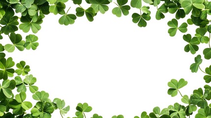 St Patrick day background, clover set	
