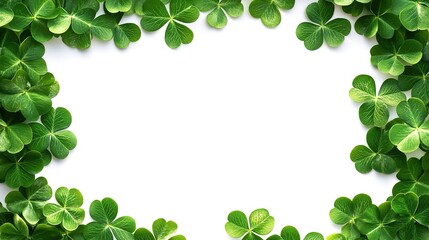Fototapeta premium St Patrick day background, clover set 