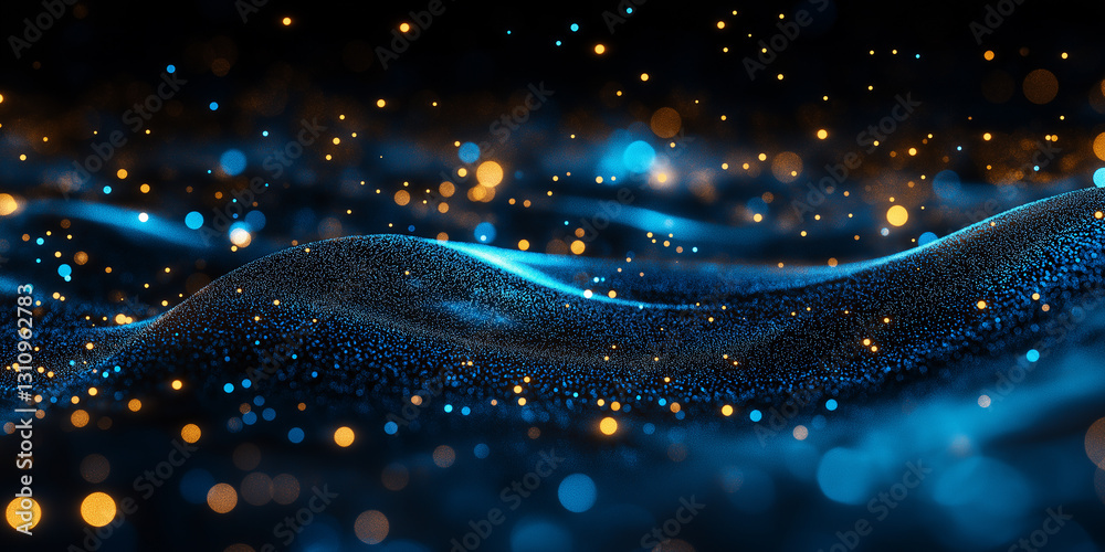 Fototapete abstract 3d rendering futuristic dots. computer geometric digital connection structure. futuristic b