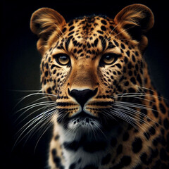 Obraz premium a stern-looking leopard