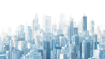 Obraz premium Skyline, urban cityscape, buildings, city, modern architecture, development, background, business