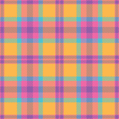 Modern Metallic Bubblegum Seamless Tartan Fabric Design