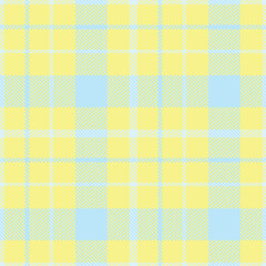 Modern Cool Pale Yellow Seamless Tartan Fabric Design