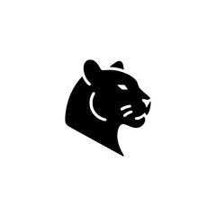 simple panther head wild animal logo vector illustration template design