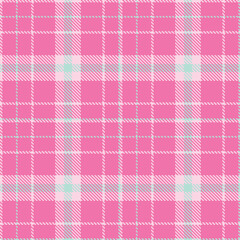 Light Light Pink Seamless Tartan with Muted Bubble Gum Pink accents Fabric Design