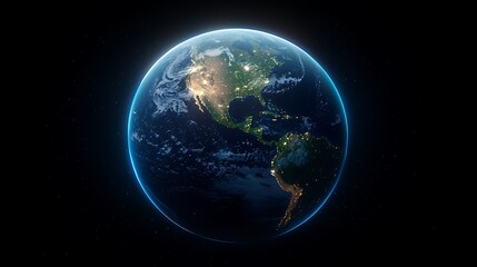 Obraz premium A Stunning View of Earth from Space