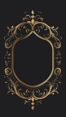 Elegant Ornate Vintage Frame Design for Luxury Invitations and Decor