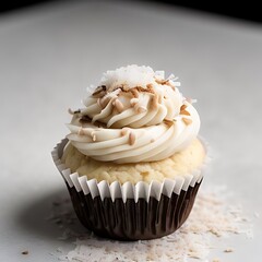 Coconut paradise cupcake with flavored frosting.