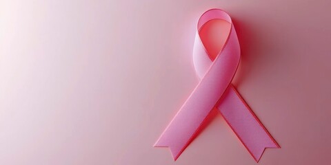 Pink Ribbon Symbol of Breast Cancer Awareness Campaign Support Cause Medical Health and Solidarity