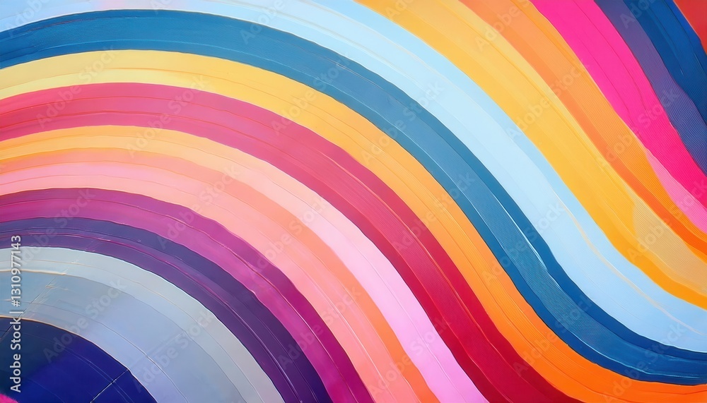 Aufkleber vibrant abstract wave pattern with colorful curved lines in a modern fluid design for wall art, back