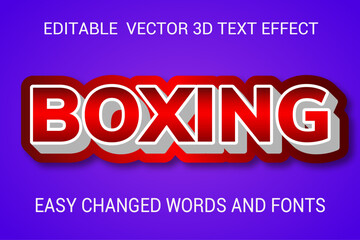  Boxing 3D Vector Text Effect Fully Editable High Quality 